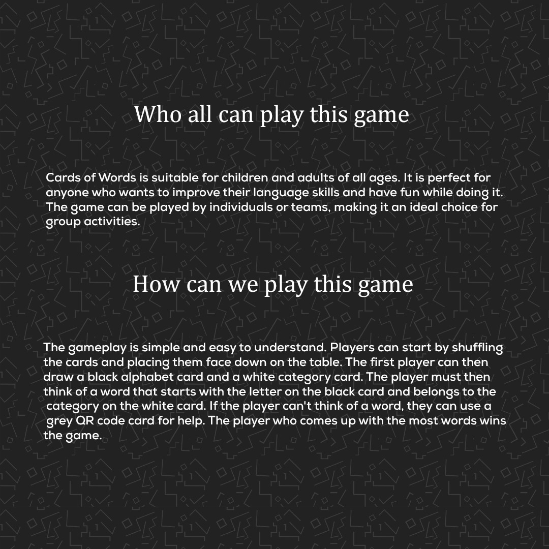 Cards Of Words - A Game For All